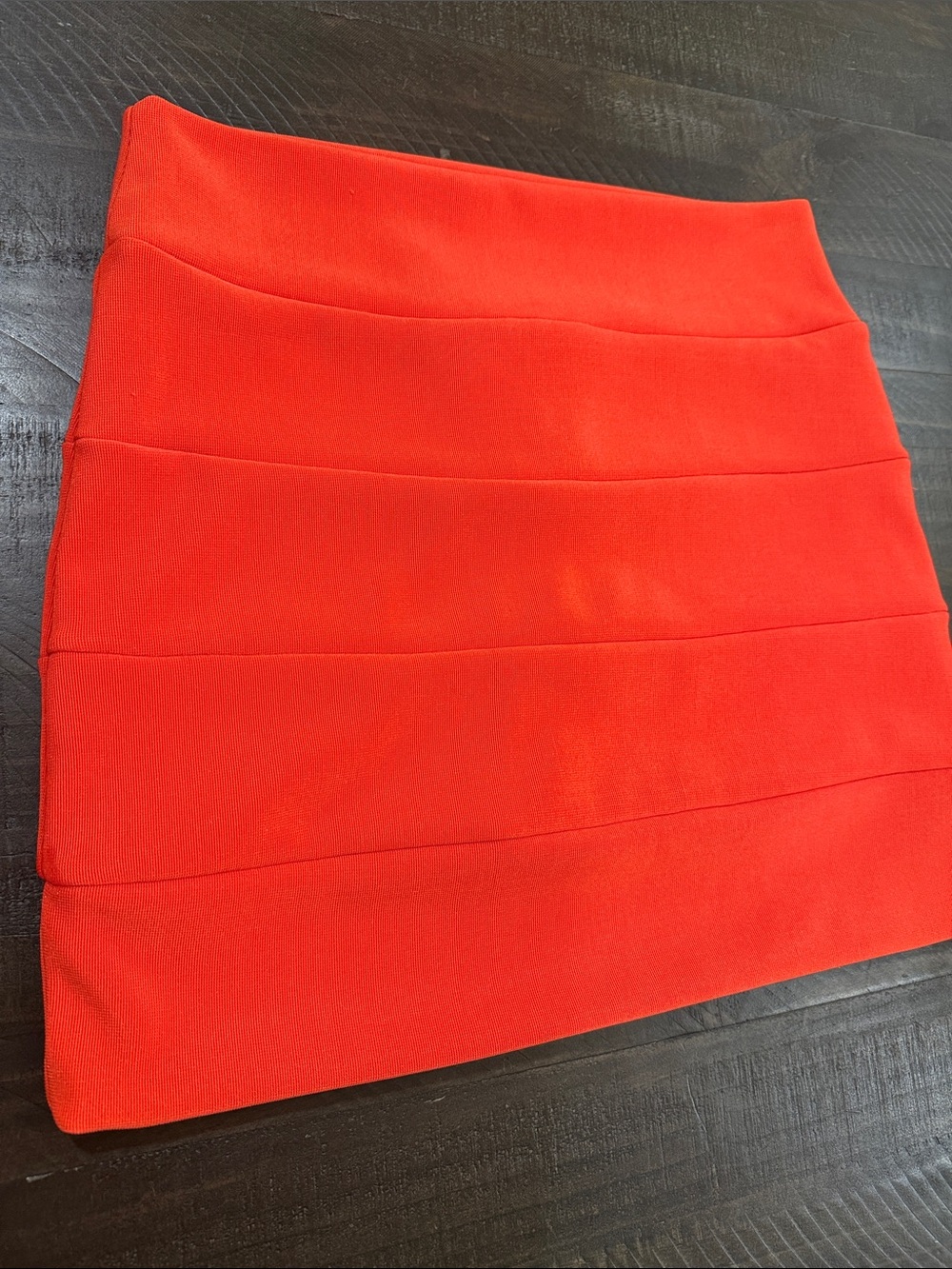 Women's Red/Coral Stretch Mini Skirt - Unbranded Size Medium